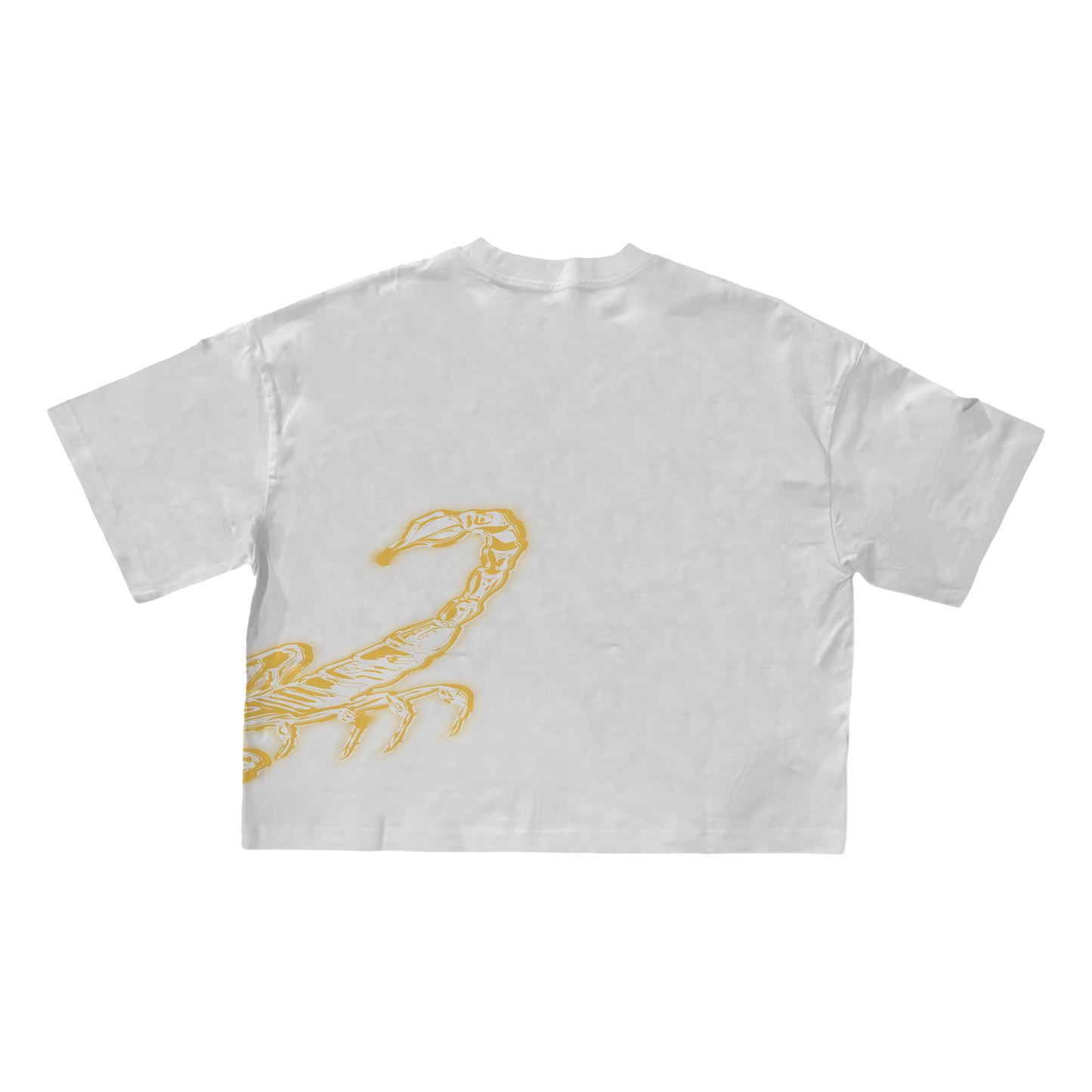 WHITE "SCORPION"🦂 BOXY FIT TEE