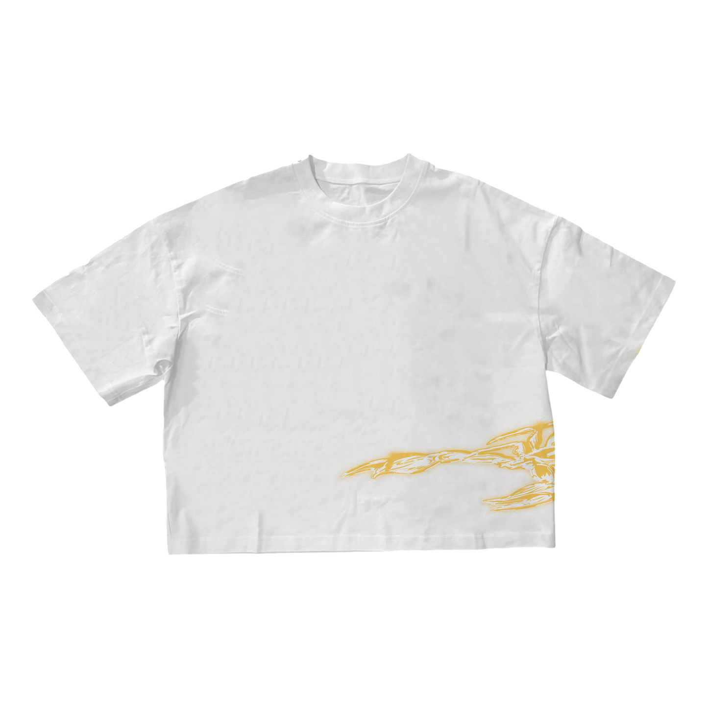 WHITE "SCORPION"🦂 BOXY FIT TEE